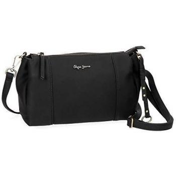 Pepe Jeans 7295461 Karla Bolso Bandolera, 28 cm, 6.16 litros, Negro