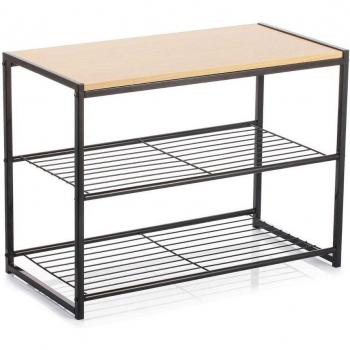 Zapatero Vinthera Moa Acero Negro 60 x 30 x 44,5 cm