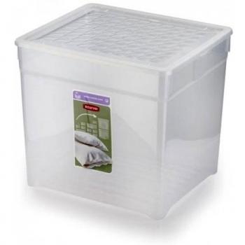 Curver - Caja para Ropa y Textil del Hogar 33L. - Con Tapa - Color Cristal