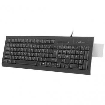Teclado Natec Moray con Lector de Tarjetas de Identificación Inteligente NKL-1055 Negro
