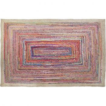 Alfombra Jute Algodón Multicolor Árabe 201x292x1 cm