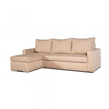 Sofá Cama Chaiselongue Saint-Tropez Beige Izquierda 95x252x153 cm