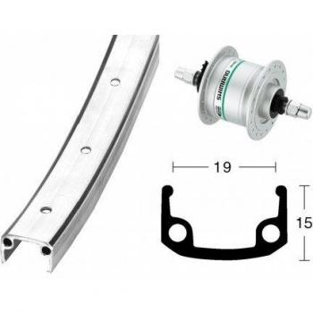 Bike-Parts V-RAD 28x1 Bicicleta de Paseo, Plata, Size