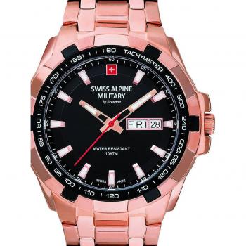 Reloj Suizo Militar Alpine 7043.1167 Analógico con Fecha y Día, 42mm, Resistencia al Agua 10ATM