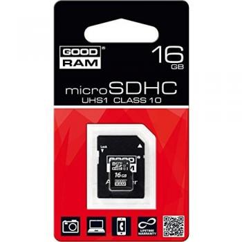Goodram MICRO SD C10 - Tarjeta de memoria micro SDHC de 16 GB