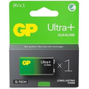 Batería Alcalina GP Ultra Plus 9V 1604AUP/6LF22 - Larga Duración, Pack Individual