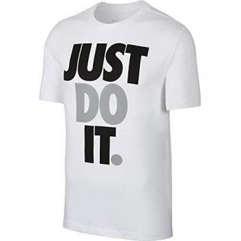 NIKE M NSW JDI Hbr Short Sleeve T-Shirt, Hombre, White/Black, S