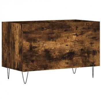 Mueble Discos Madera Contrachapada Roble Ahumado 74,5x38x48 cm Marrón