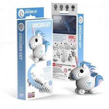 Puzzle 3D Eco-Friendly Unicornio Celeste Eugy