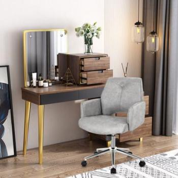 Adjustable Gray Hollow Mid Back Office Chair with Armrests