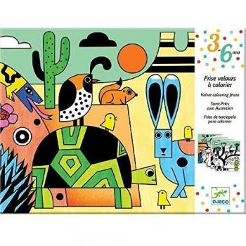 Djeco- Colorea Terciopelo Colorado Cuadernos y Libros para Colorear, Multicolor