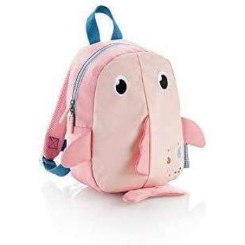Miquel Rius MIQUELRIUS - Mochila Pez - Asas Regulables, Cierre Cremallera, Portanombre, Materiales Reciclados, Save the Ocean, Color Rosa