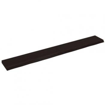 Encimera de baño madera maciza tratada gris oscuro 220x30x6 cm