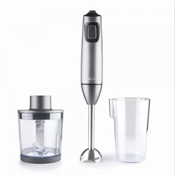 Batidora de Mano Titan Pro Lacor 600W Inox con Accesorio Picador y Función Turbo