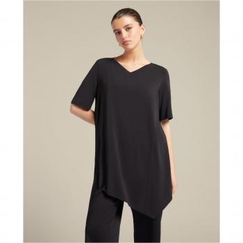 Camiseta Larga Asimétrica para Mujer de Elena Miró - Diseño Exclusivo