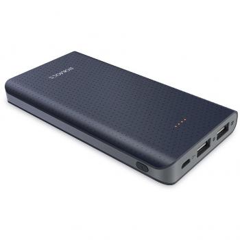 Cargador portátil para smartphones y tabletas, de ROMOSS, Sense 10, ultrafino, 2 puertos, polímero de litio, 10000 mAh