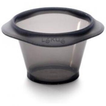 Lékué Set de 6 Moldes para Coulant de Chocolate de Silicona, Negro/Translúcido