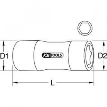 Llave de Cubo 1/4 con Aislamiento Protector, 13 mm - KS Tools 117.1413