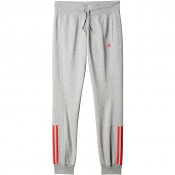 adidas ESS Mid 3S Pnt - Pantalón para mujer, talla 2XSL, color gris / rojo