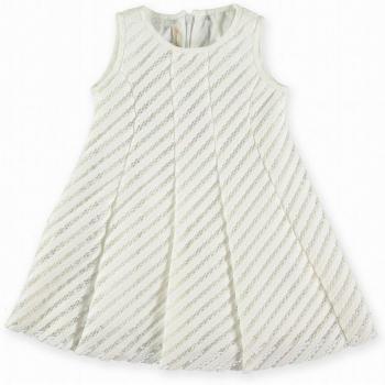 Vestido de bebé niña con delicados calados y diseño sin mangas