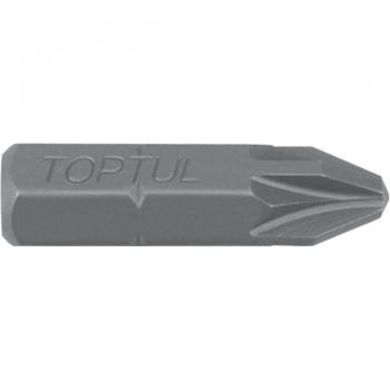 Punta de atornillar TOPTUL FSCA0801 25mm, tipo de producto: Punta de atornillar, características: longitud de 25mm, compatible con destornilladores TOPTUL