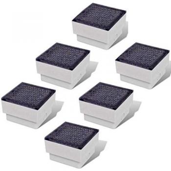 vidaXL Luces Modelo Empotrables para el Suelo Pack 6 Unidades Medidas 100x100x68 mm