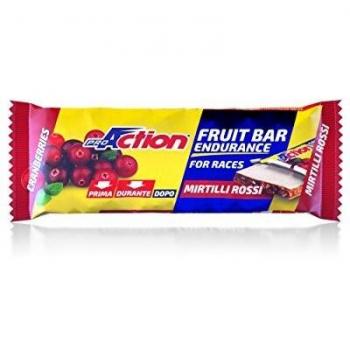 Pro-Action Fruit Bar Suplemento Deportivo, Sabor Arándanos - 4 Paquetes de 40 gr - Total: 160 gr