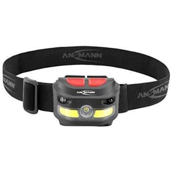 Linterna Frontal LED Recargable Ansmann HD250RS, 250 Lúmenes, IP54, Sensor de Movimiento