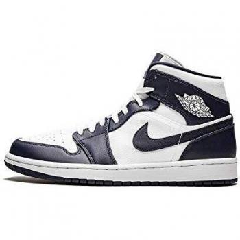Jordan 1 Mid Men's Multicolor Sneakers Size 13 US White Metallic Gold Obsidian