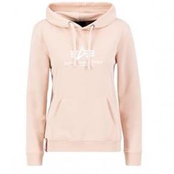 Alpha Industries Women's New Basic Hoodie in Pale Peach, XS