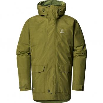 Haglöfs - Chaqueta 3-en-1 para hombre Asp con capucha, GORE-TEX, color verde oliva, talla XL