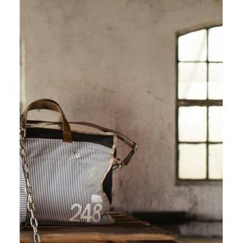 STAPELGOED - Bolsa de viaje  Blanco weiss mit aufdruck 33 l