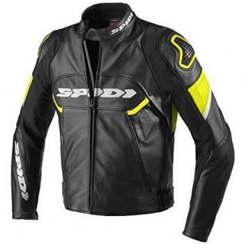 SPIDI Ignite Chaqueta de Piel Negro/Amarillo, Talla 56