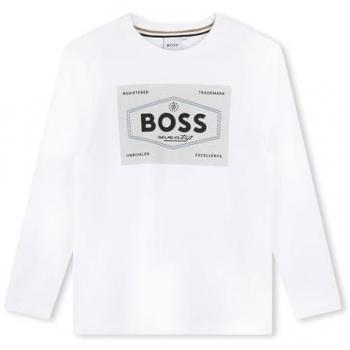 BOSS Kidswear Camiseta de Manga Larga J51221 100% Algodón para Niño