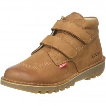 Kickers - Botas de Otra Piel Unisex Infantil, Marrón