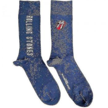 Calcetines Unisex Adult Vertical Logo de los Rolling Stones Azul 7 UK-11 UK