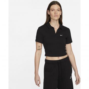 Nike Women's Sportswear Essential Black Short Sleeve Polo