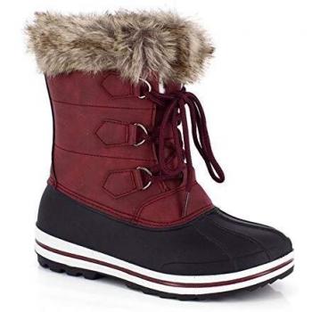 KIMBERFEEL Adriana, Botas para Nieve para Niños, Granate, 28 EU