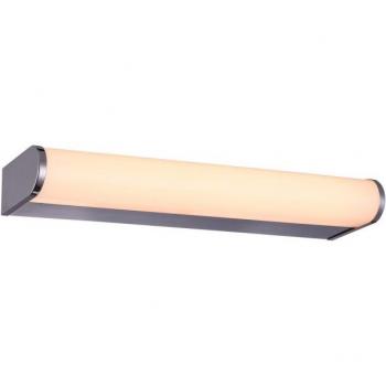 Aplique de pared LED moderno Sanosti cromado, blanco cálido 3000K 600lm