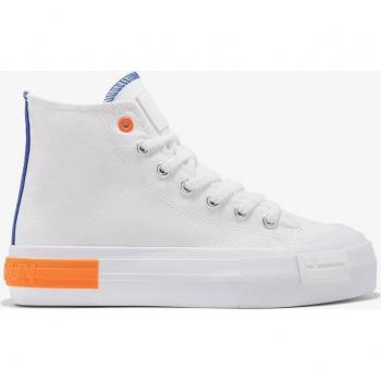 Zapatillas altas de mujer monocolor con cordones