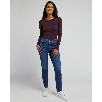Lee Women's Mid-Rise Straight Rider Jeans in Blue