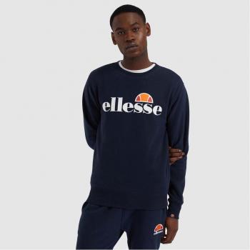 Ellesse Sudadera para hombre SUCCISO - Sudadera de manga larga con cuello redondo y logotipo impreso SL Succiso