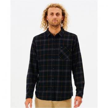 Camisa de Manga Larga Hombre Rip Curl Checked in Flannel Negro