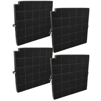 4x Filtro de Carbón Activado Compatible con Extractor de Cocina Arthur Martin Solanus 881468 y 881469 - 26,5 x 25,8 x 1,8 cm - Vhbw
