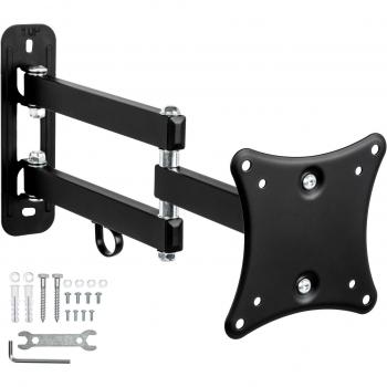 TecTake Soporte de Pared para monitores y TV de Pantalla Plana, inclinable y Giratorio VESA 100x100 máximo 10kg 25-61cm