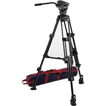 Acebil CS-282M Professional Tripod System, Includes CH2 75mm Fluid Head, T752 Aluminum Tripod, MS-3 Middle Spreader and Case