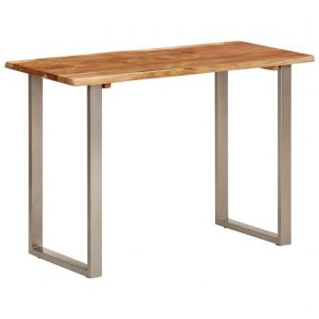 Mesa de comedor madera maciza de acacia 110x50x76 cm Marrón