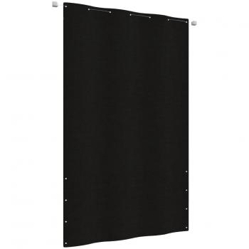 Toldo pantalla para balcón de tela oxford negro 140x240 cm