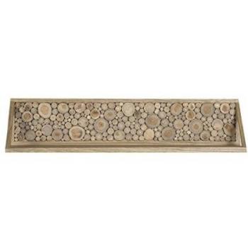 Belssia Estante de Pared con Troncos, Marrón, 90x20x20 cm