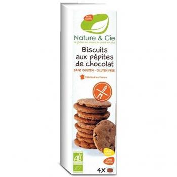 GALLETAS CON PEPITAS DE CHOCOLATE SIN GLUTEN BIO, 130 g